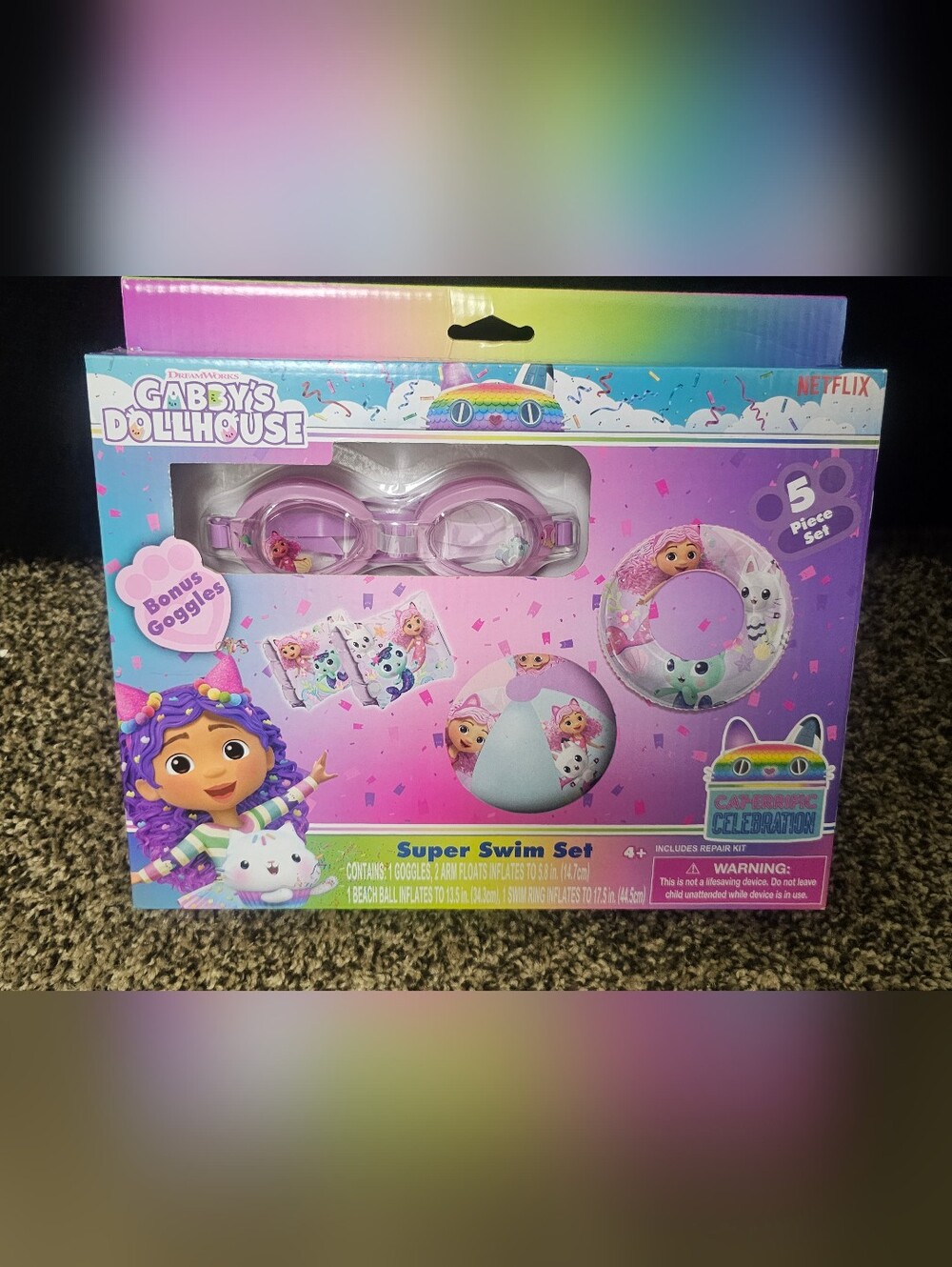 Gabby's Dollhouse Super Swim Set - Pink & Purple